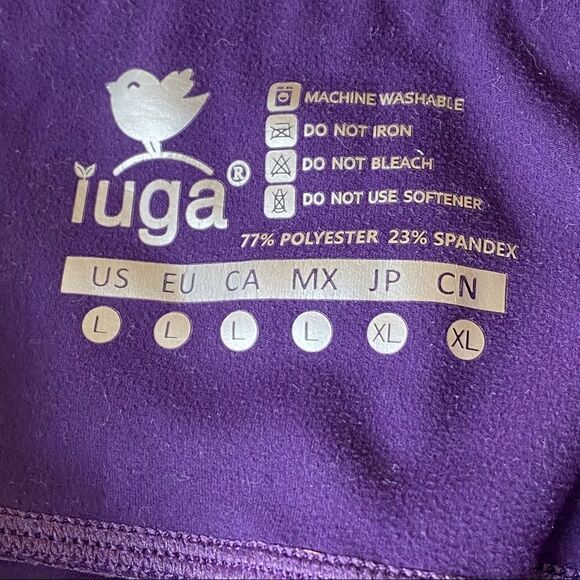 Luga Purple Leggings Size Large - Picture 3 of 8